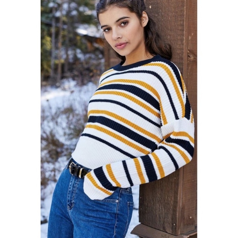 NWT pacsun PS/LA Varsity Blue cropped sweater
